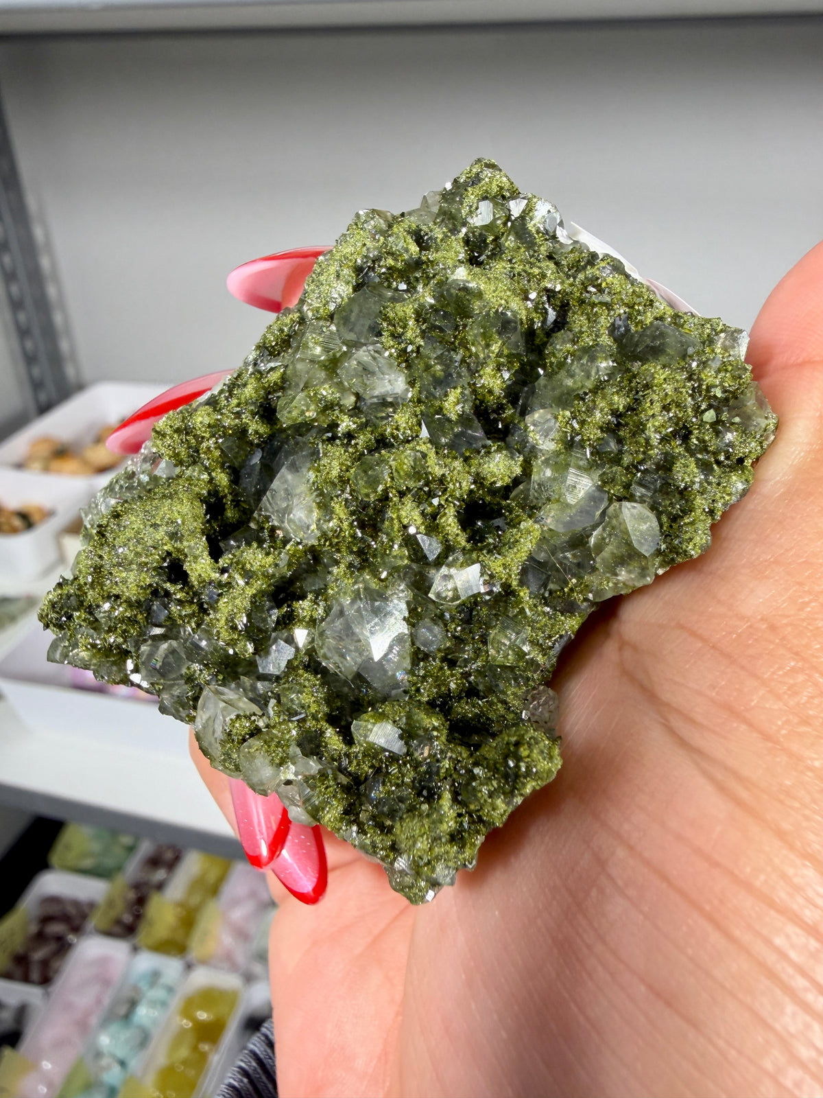 Gorgeous Epidote In Quartz Specimen | Turkey | Opt 96