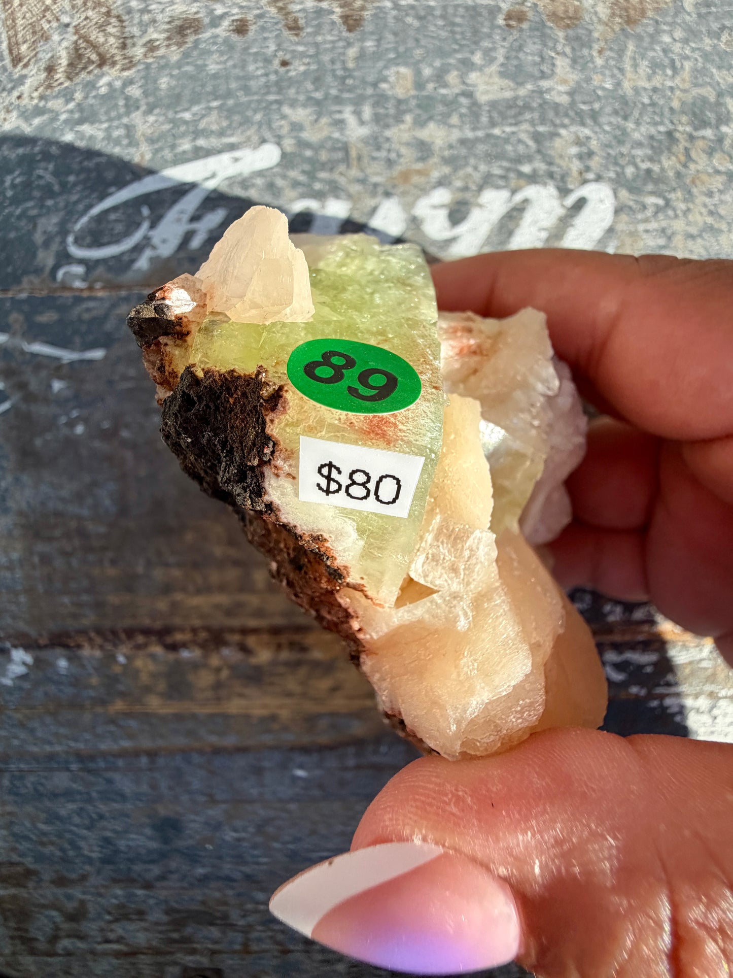 Gorgeous Green Apophyllite with Stilbite | India | Opt 89