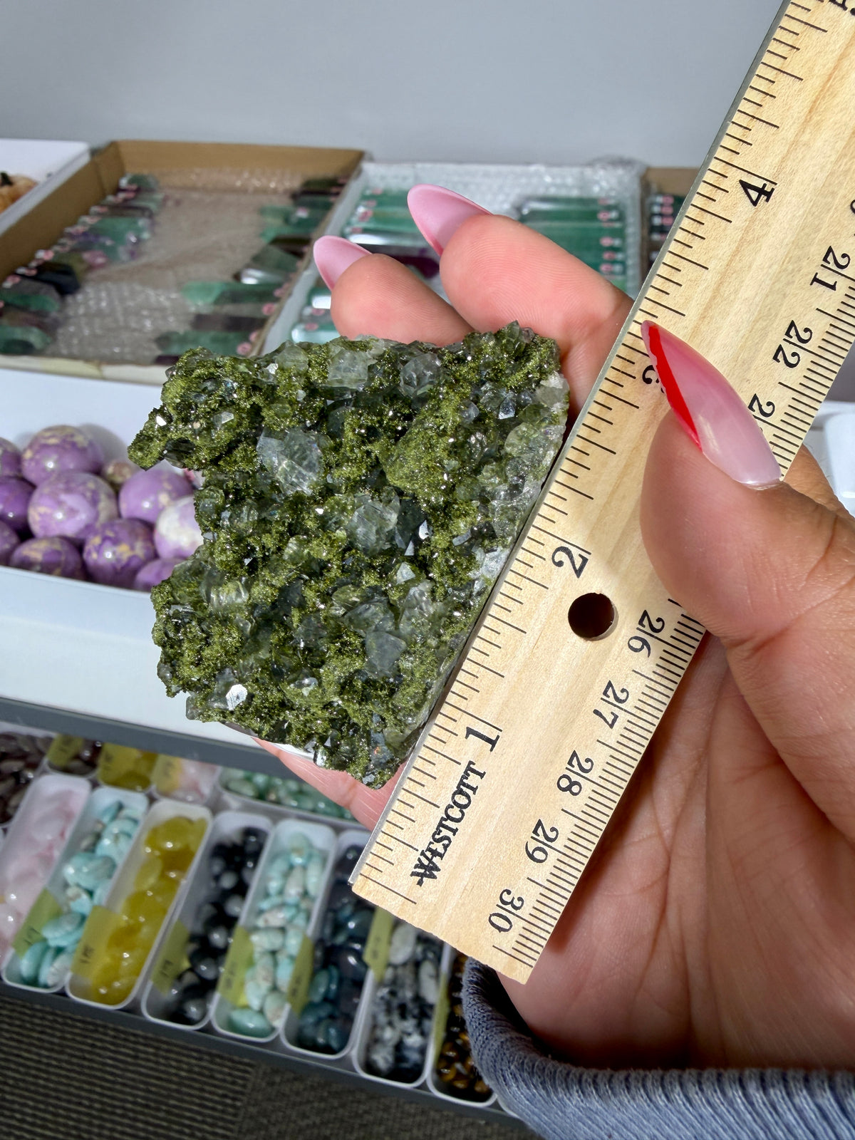 Gorgeous Epidote In Quartz Specimen | Turkey | Opt 96