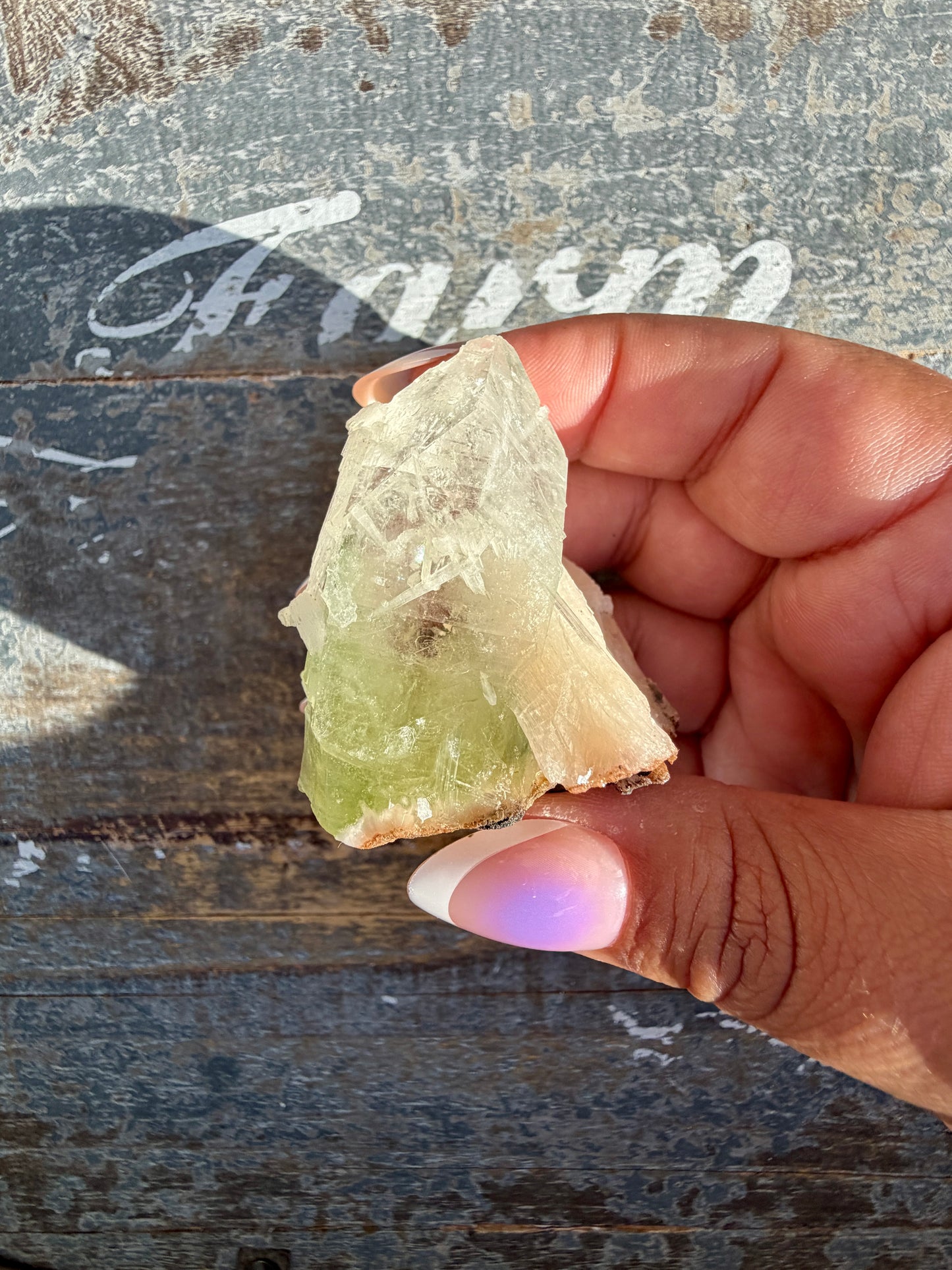 Gorgeous Green Apophyllite with Stilbite | India | Opt 87