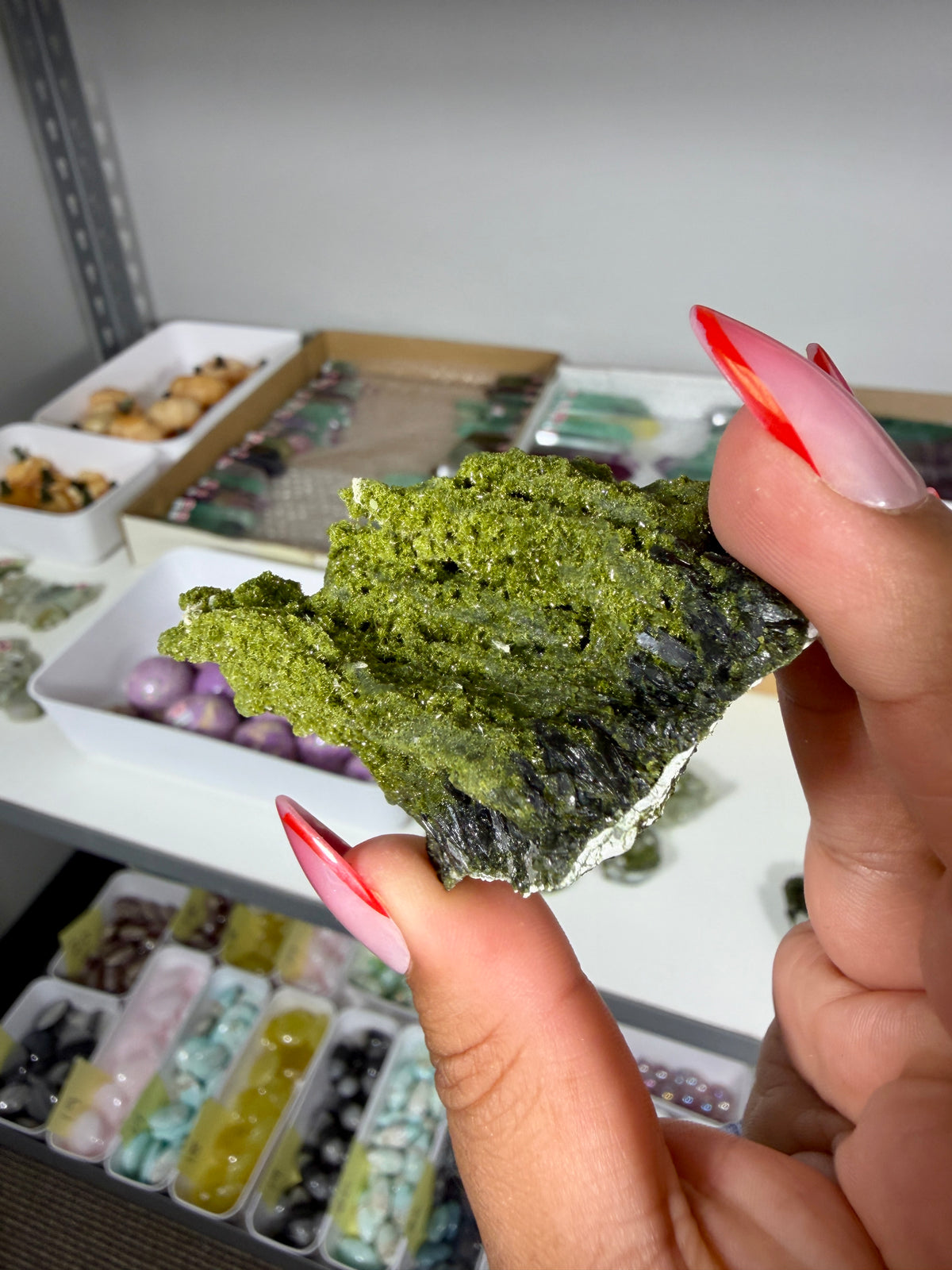 Gorgeous Epidote In Quartz Specimen | Turkey | Opt 90