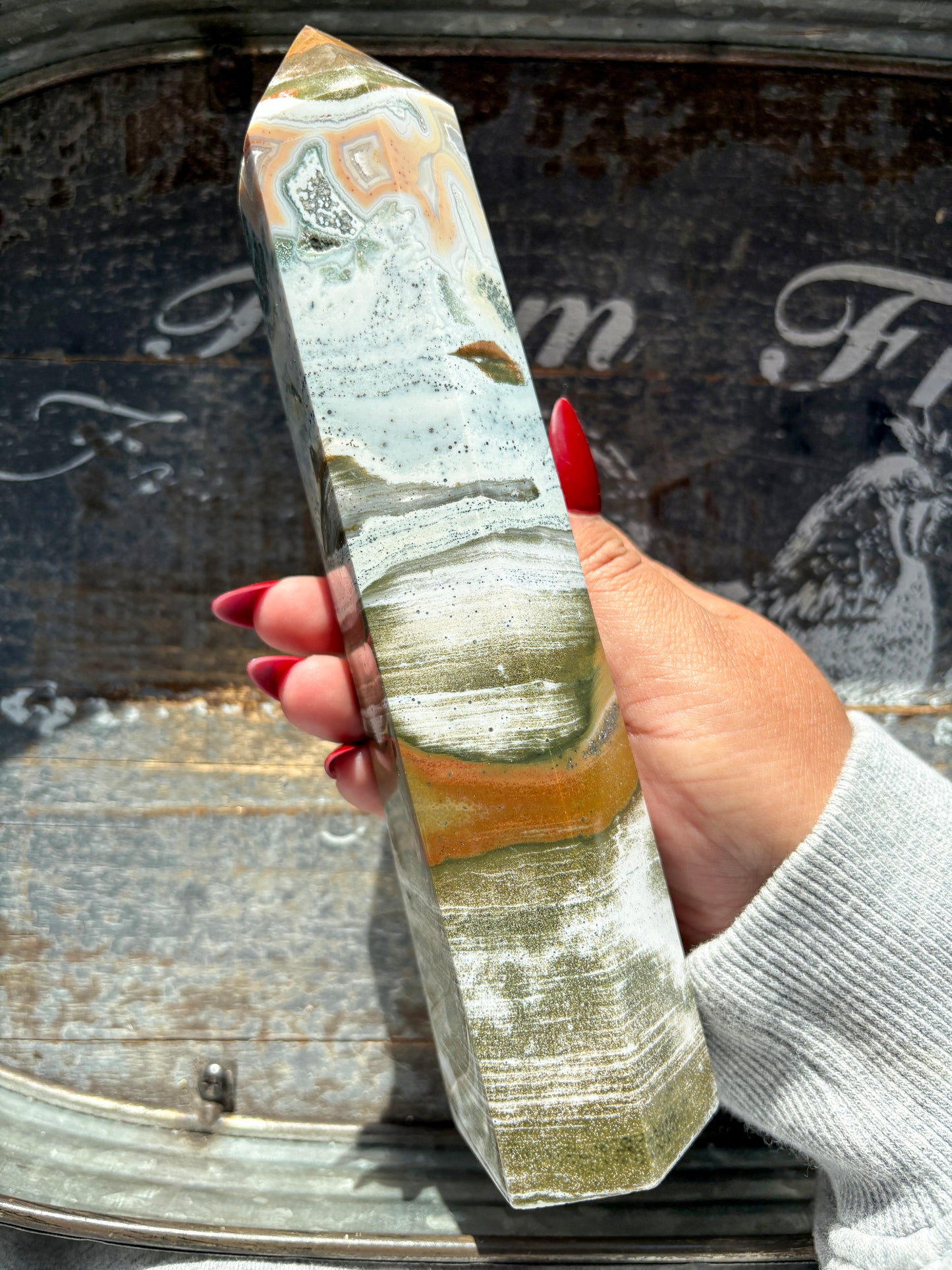 Gorgeous Sea Jasper Tower from Madagascar