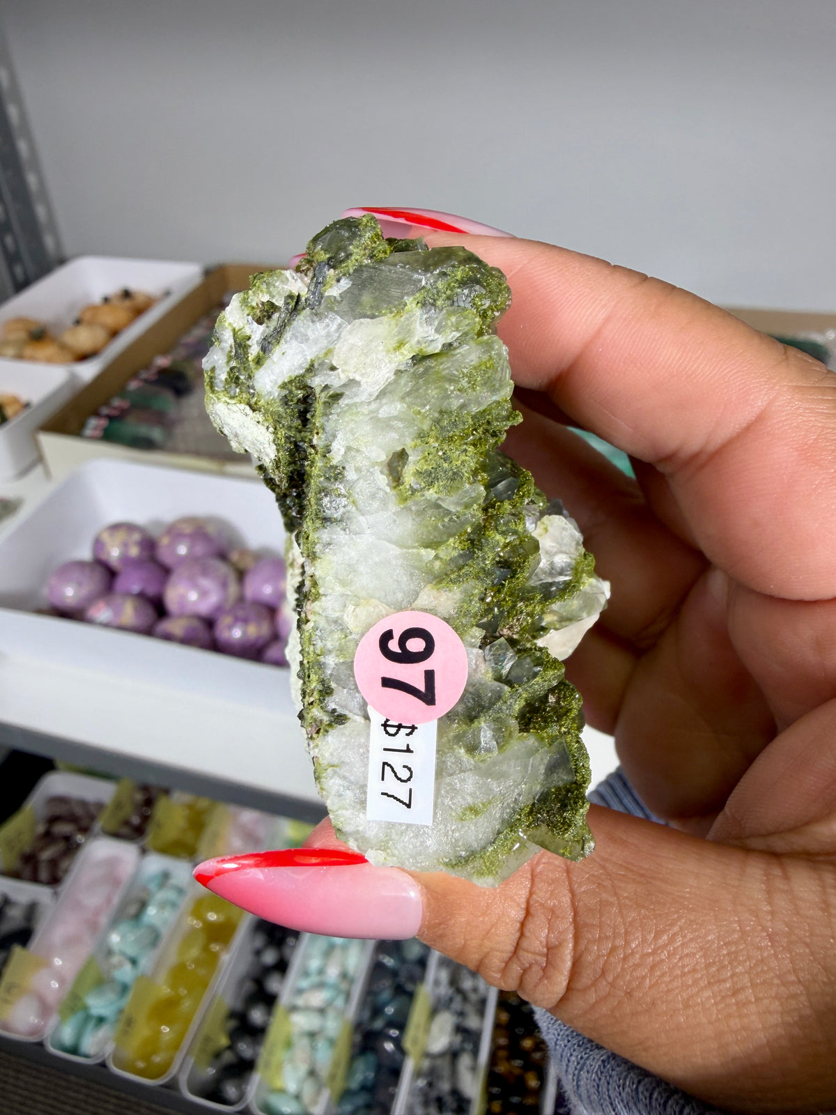 Gorgeous Epidote In Quartz Specimen | Turkey | Opt 97