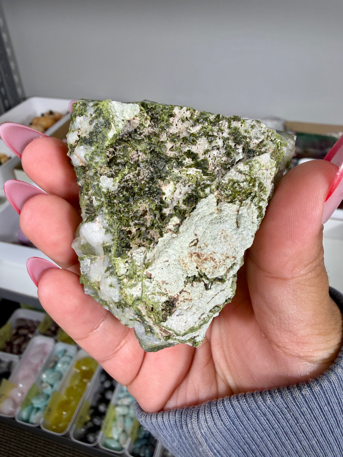 Gorgeous Epidote In Quartz Specimen | Turkey | Opt 97