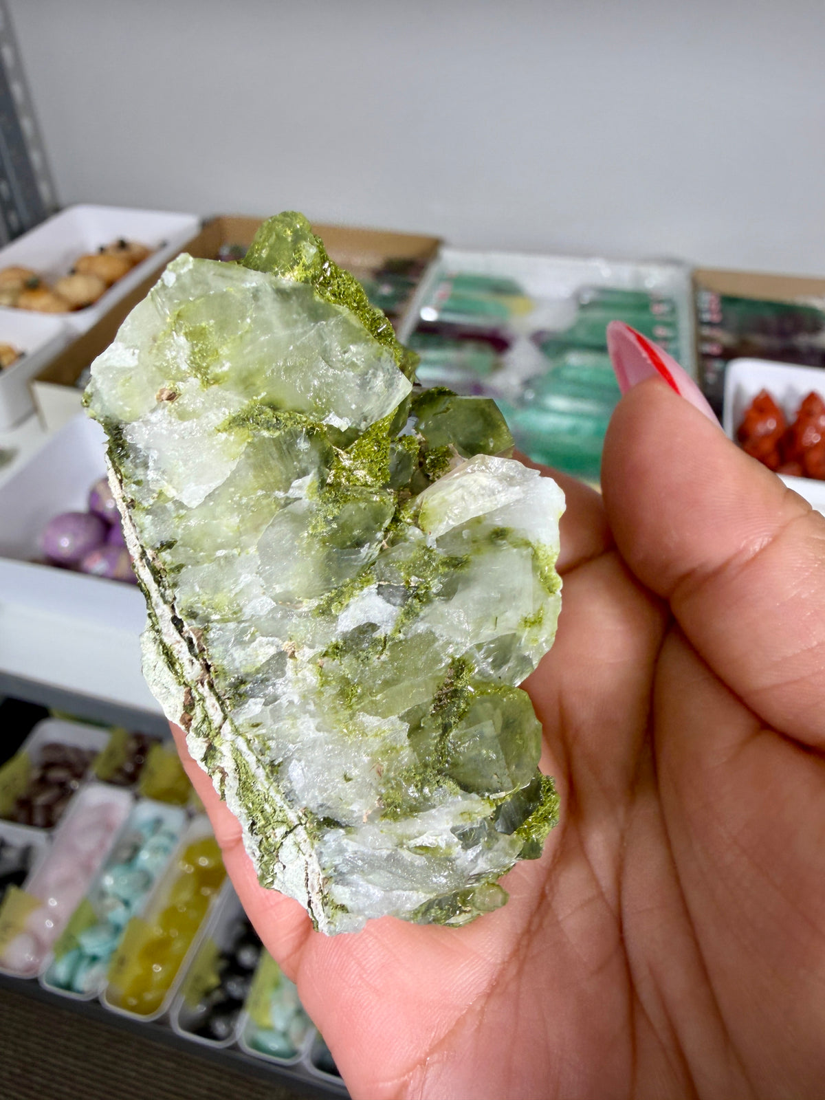 Gorgeous Epidote In Quartz Specimen | Turkey | Opt 97