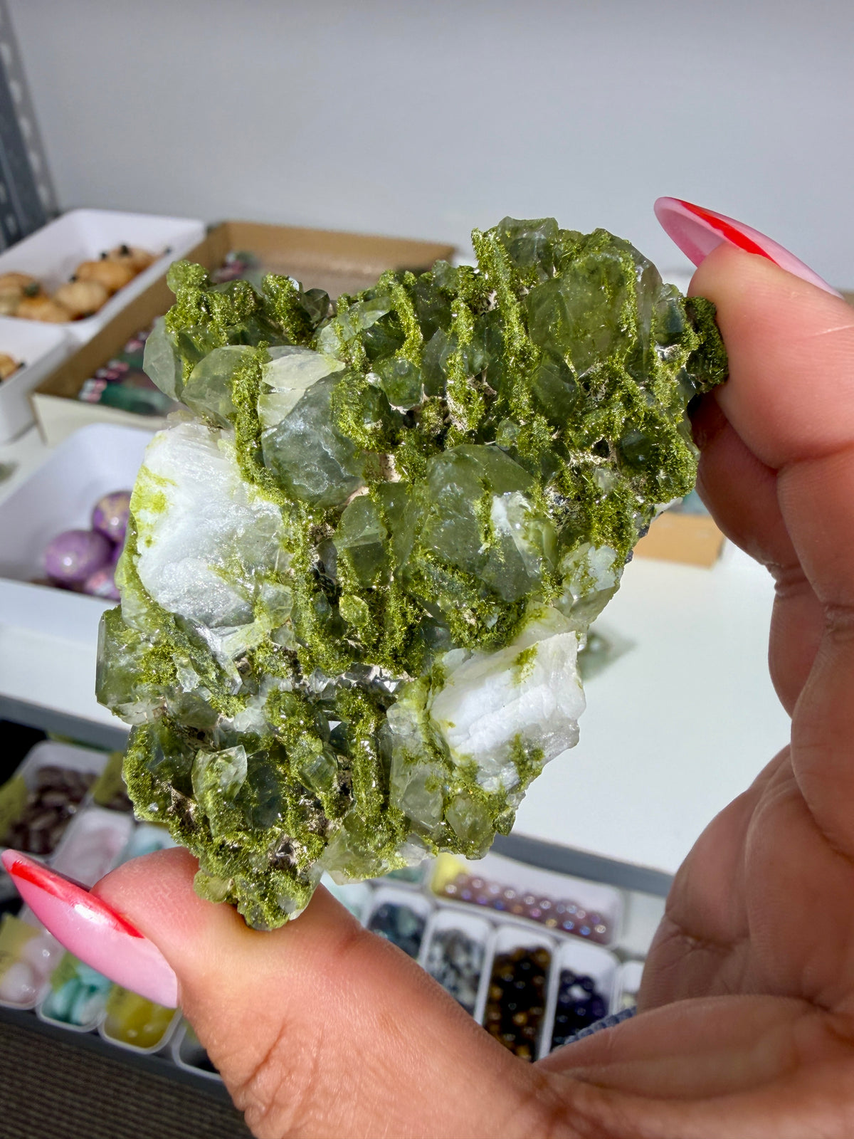 Gorgeous Epidote In Quartz Specimen | Turkey | Opt 97