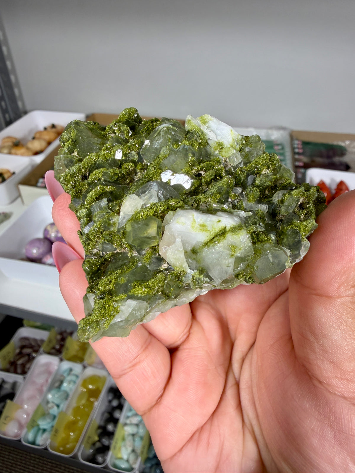 Gorgeous Epidote In Quartz Specimen | Turkey | Opt 97