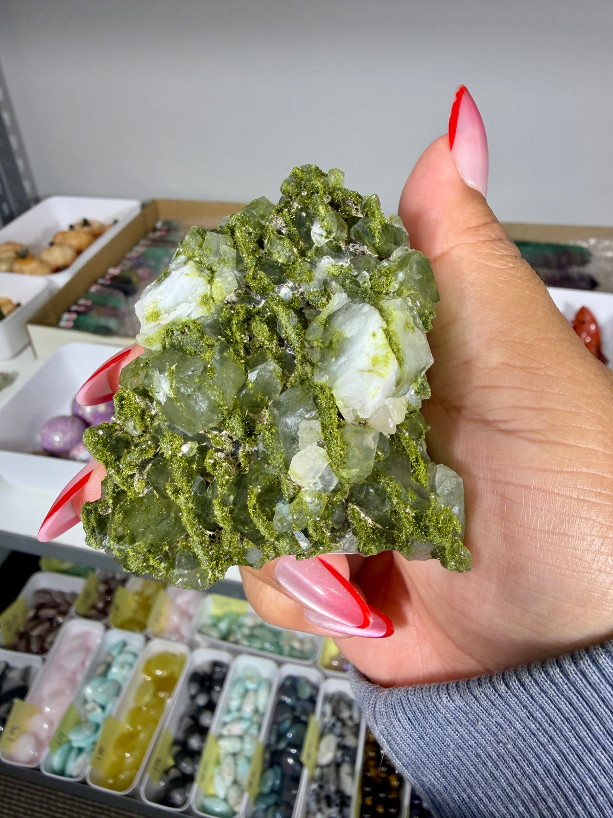 Gorgeous Epidote In Quartz Specimen | Turkey | Opt 97