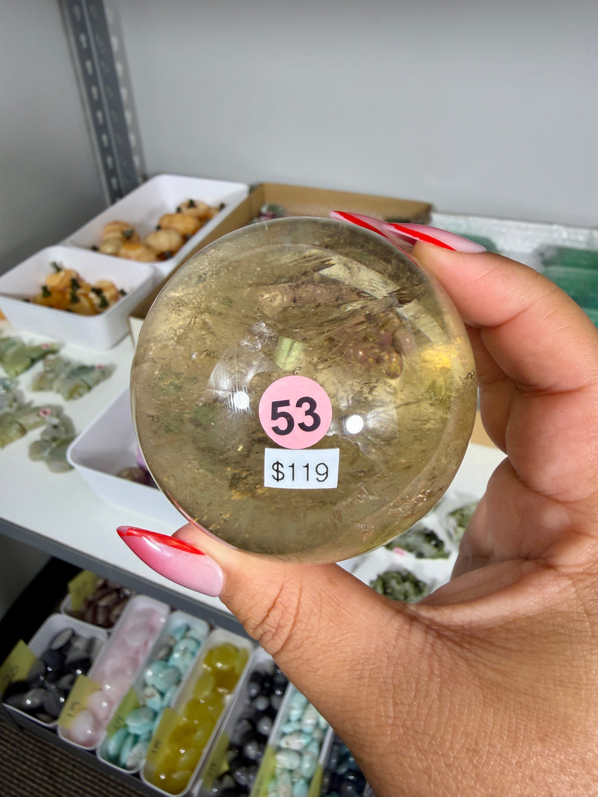 Gorgeous Natural Citrine Sphere from the Congo | Opt 53