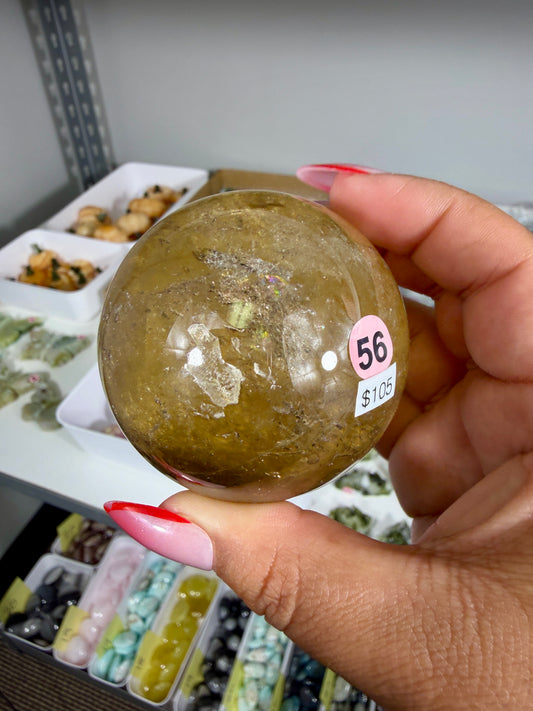 Gorgeous Natural Citrine Sphere from the Congo | Opt 56
