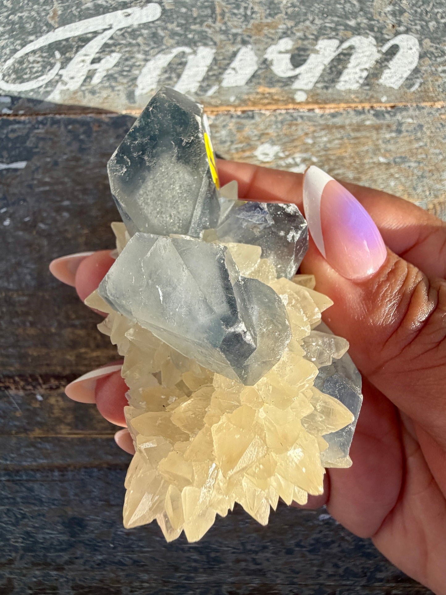 Gorgeous 1995 Celestine with Dogtooth Calcite from Afghanistan | Opt Y