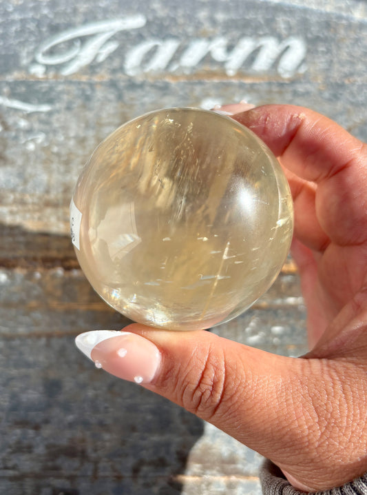 Gorgeous Optical Honey Calcite Sphere | C