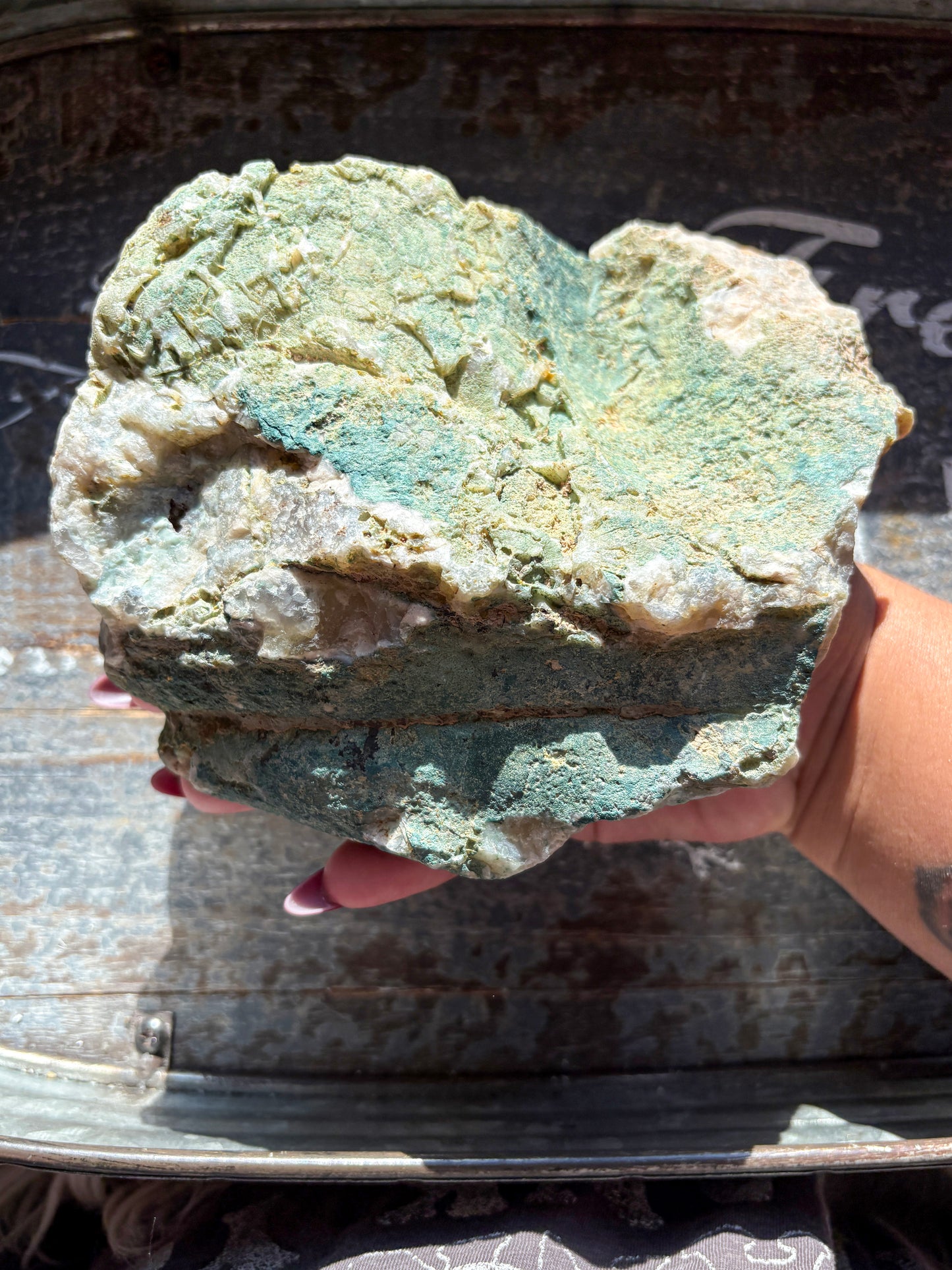 Gorgeous Large Green Flower Slab