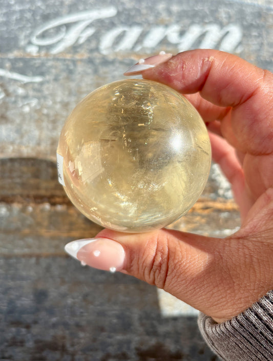 Gorgeous Optical Honey Calcite Sphere | E