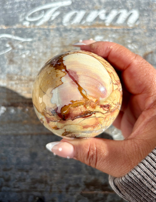 Gorgeous Ibis Jasper Sphere from Madagascar | Opt L