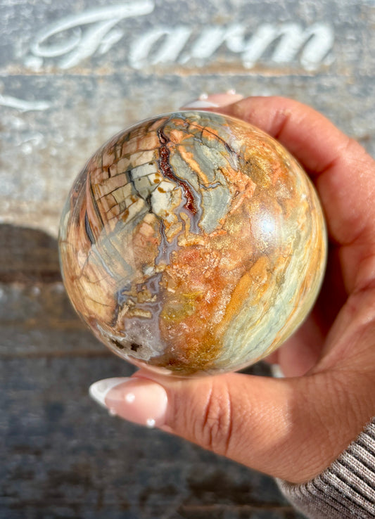 Gorgeous Ibis Jasper Sphere from Madagascar | Opt N