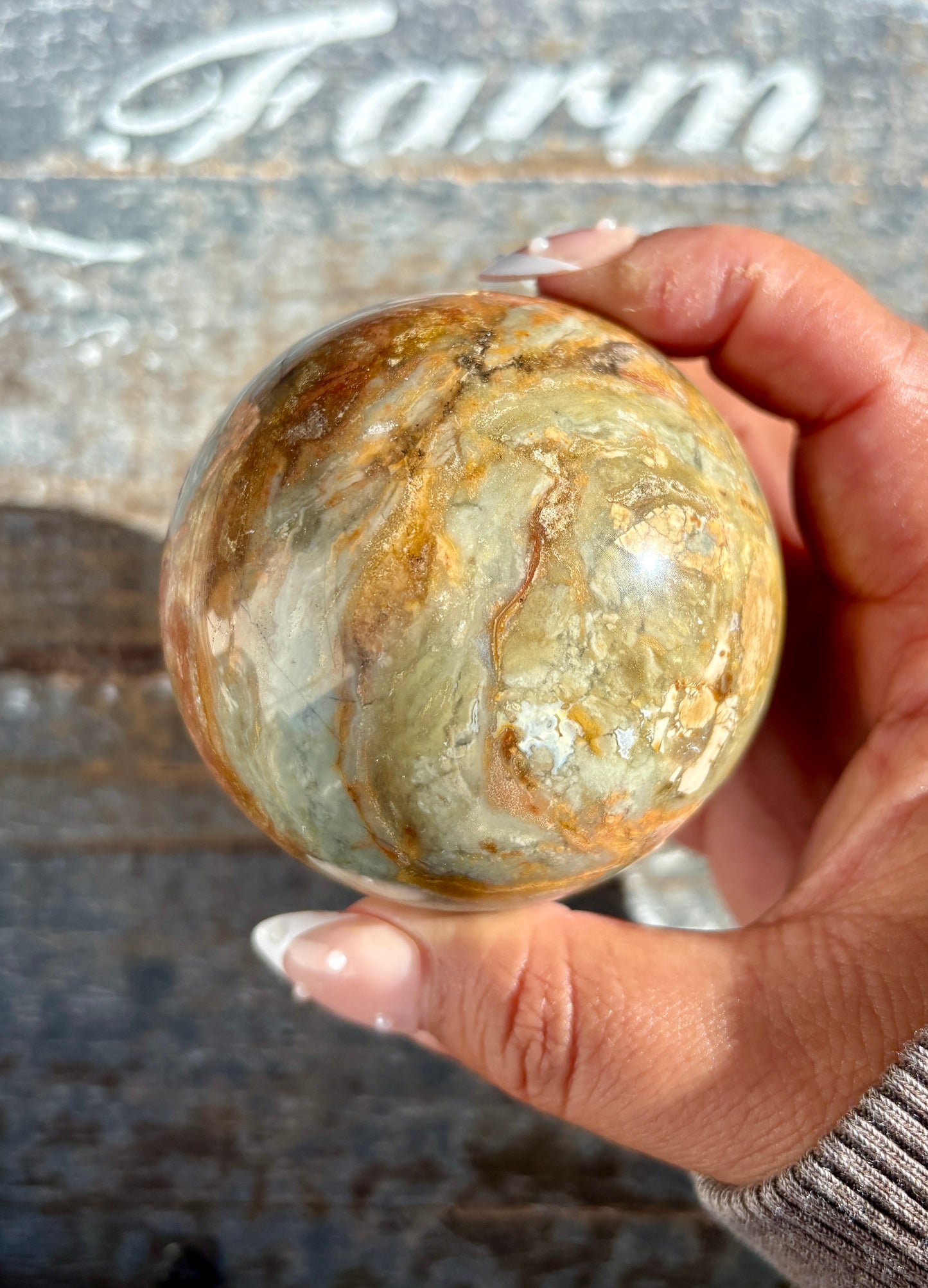 Gorgeous Ibis Jasper Sphere from Madagascar | Opt N