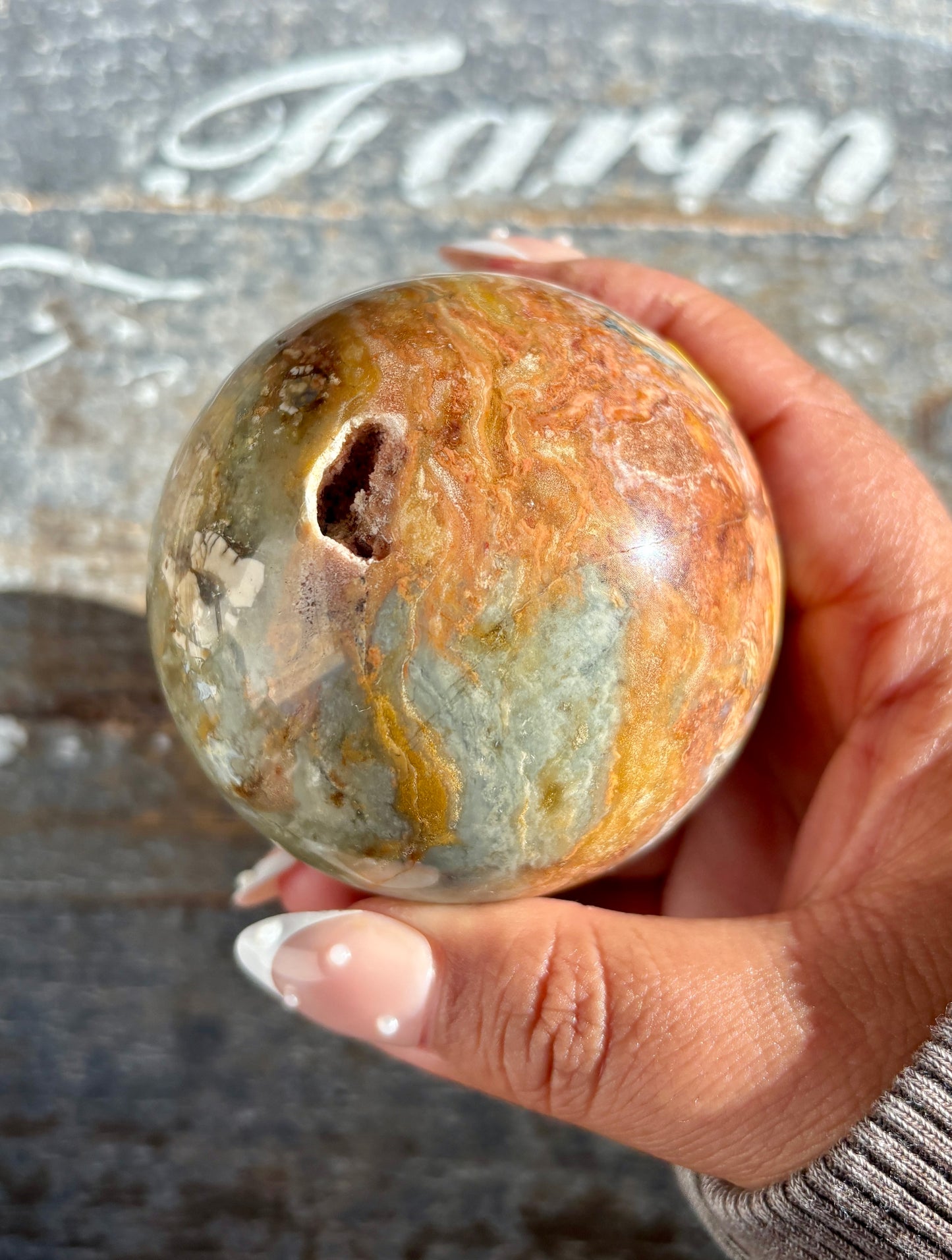 Gorgeous Ibis Jasper Sphere from Madagascar | Opt N
