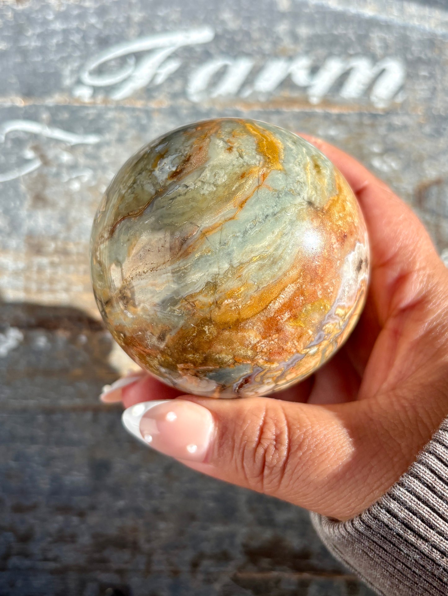 Gorgeous Ibis Jasper Sphere from Madagascar | Opt N