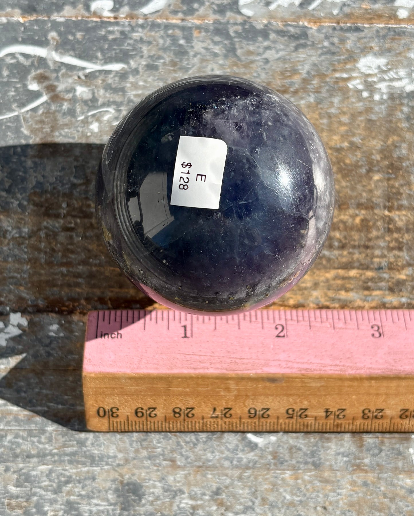 Gorgeous Blue Fluorite with Pyrite Sphere | Opt E