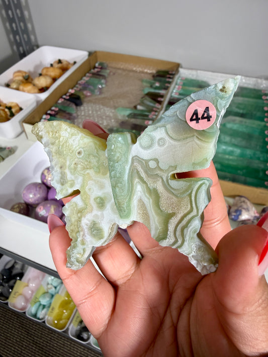 Gorgeous Gobi Agate Hand Carved Butterfly | Opt 44