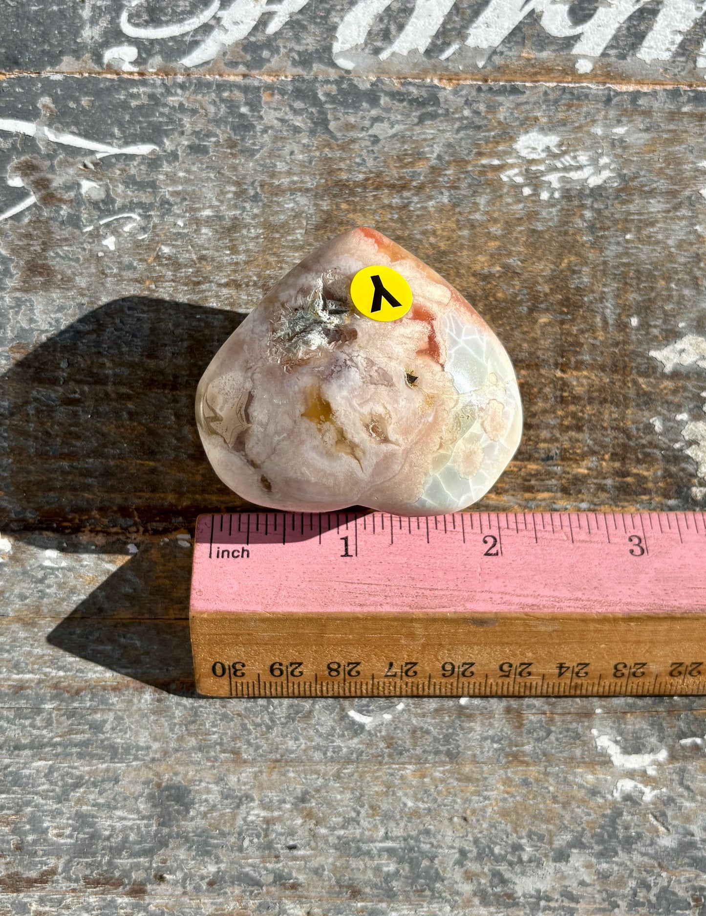 Gorgeous Green FLower Agate Heart from Madagascar | Opt Y