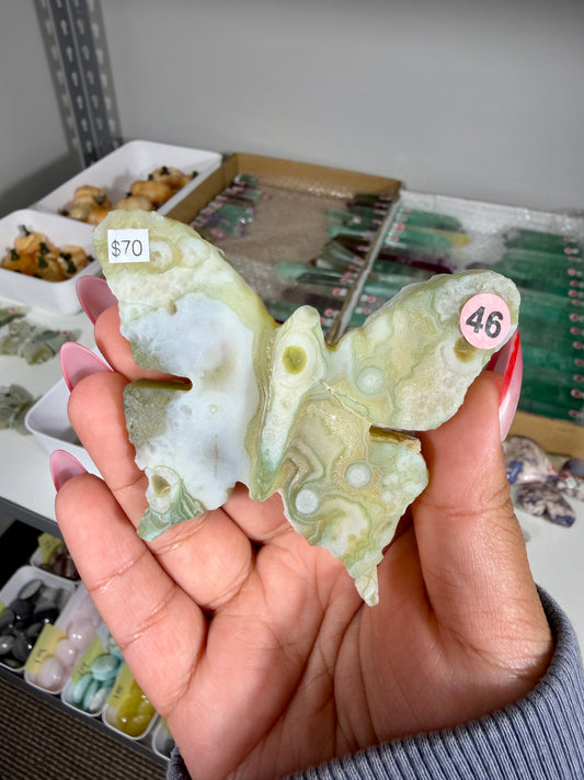 Gorgeous Gobi Agate Hand Carved Butterfly | Opt 46