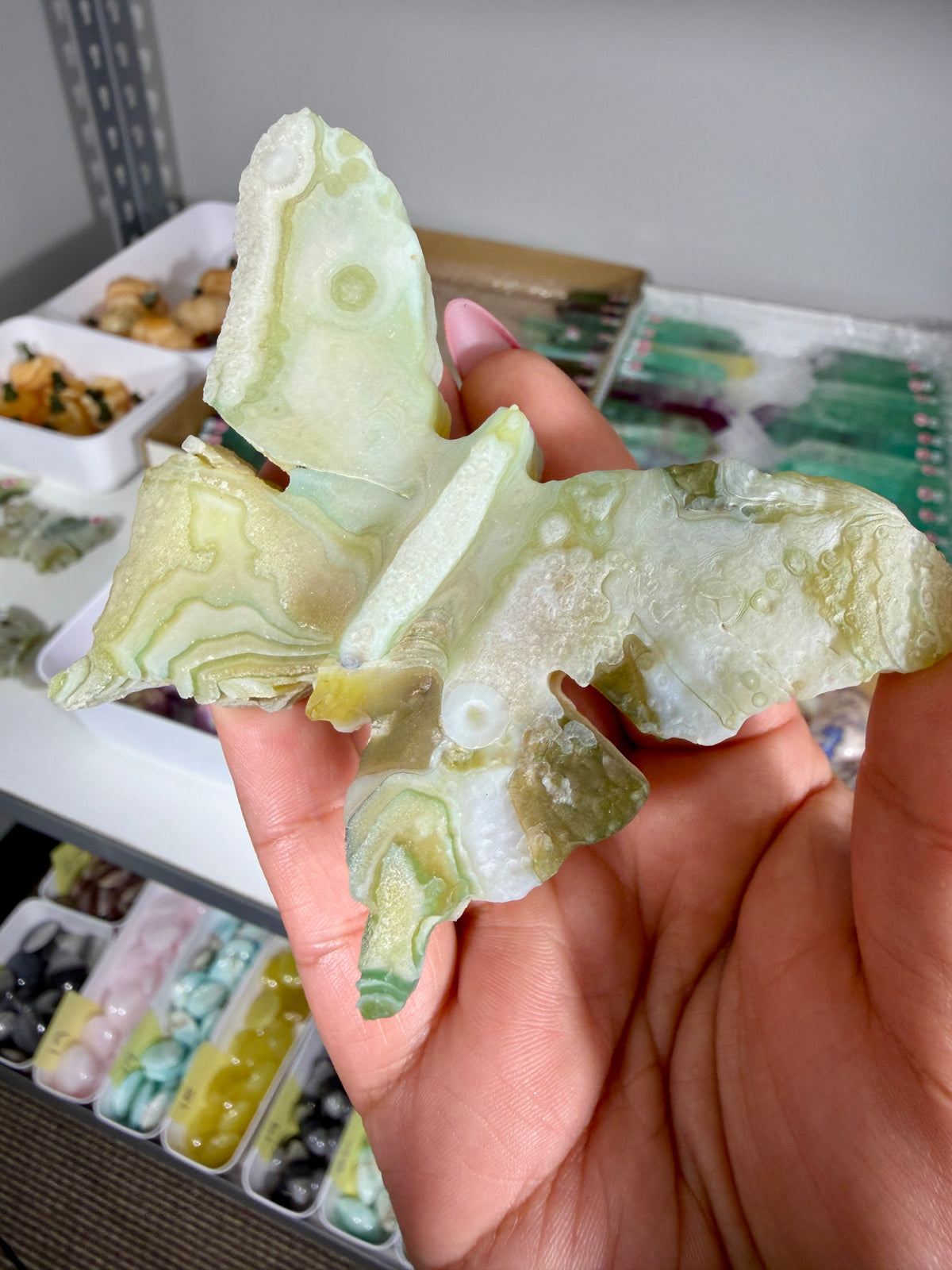 Gorgeous Gobi Agate Hand Carved Butterfly | Opt 46