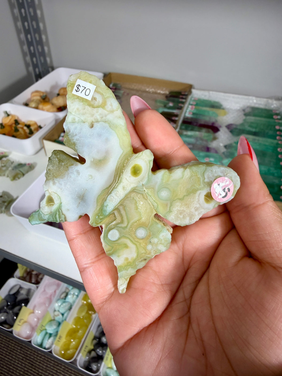 Gorgeous Gobi Agate Hand Carved Butterfly | Opt 46