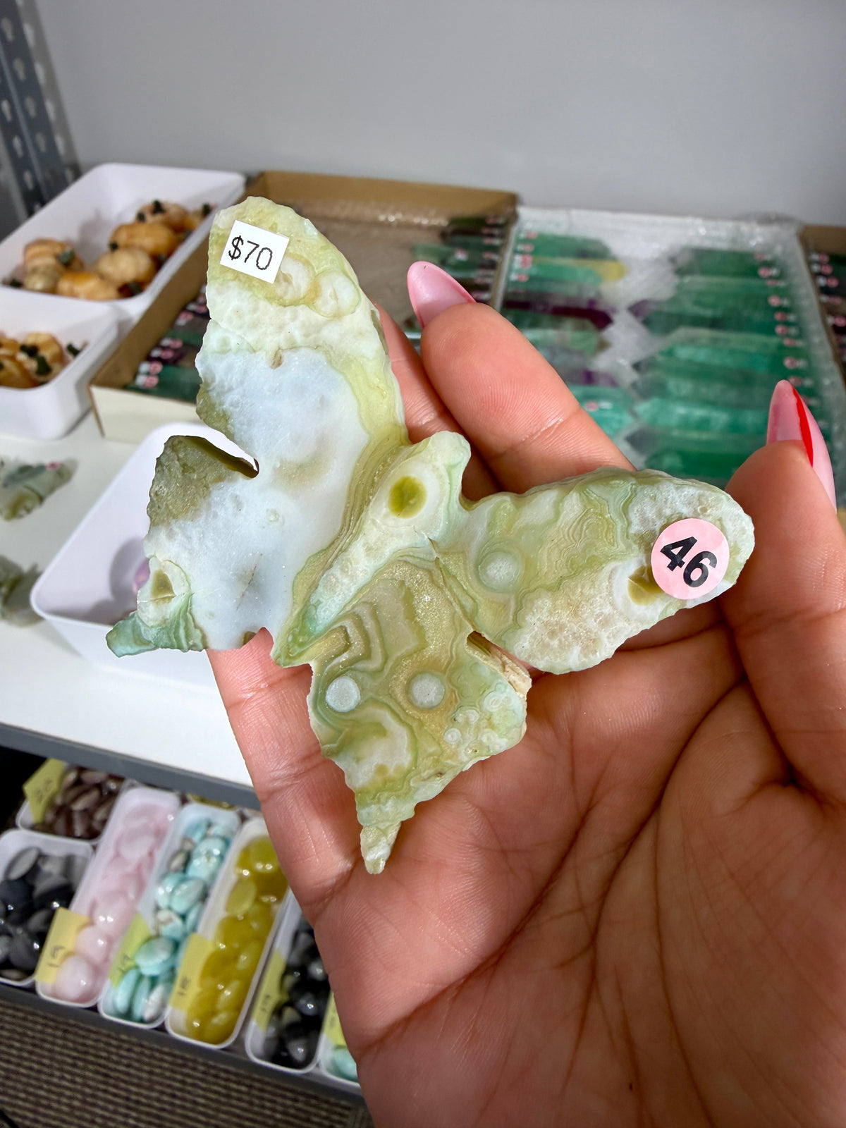 Gorgeous Gobi Agate Hand Carved Butterfly | Opt 46