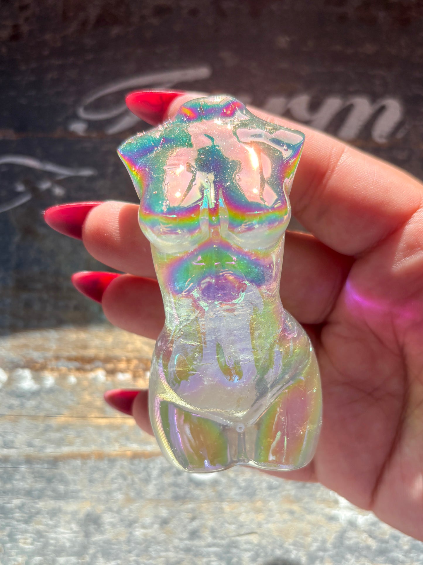 Gorgeous Aura Clear Quartz Goddess Body