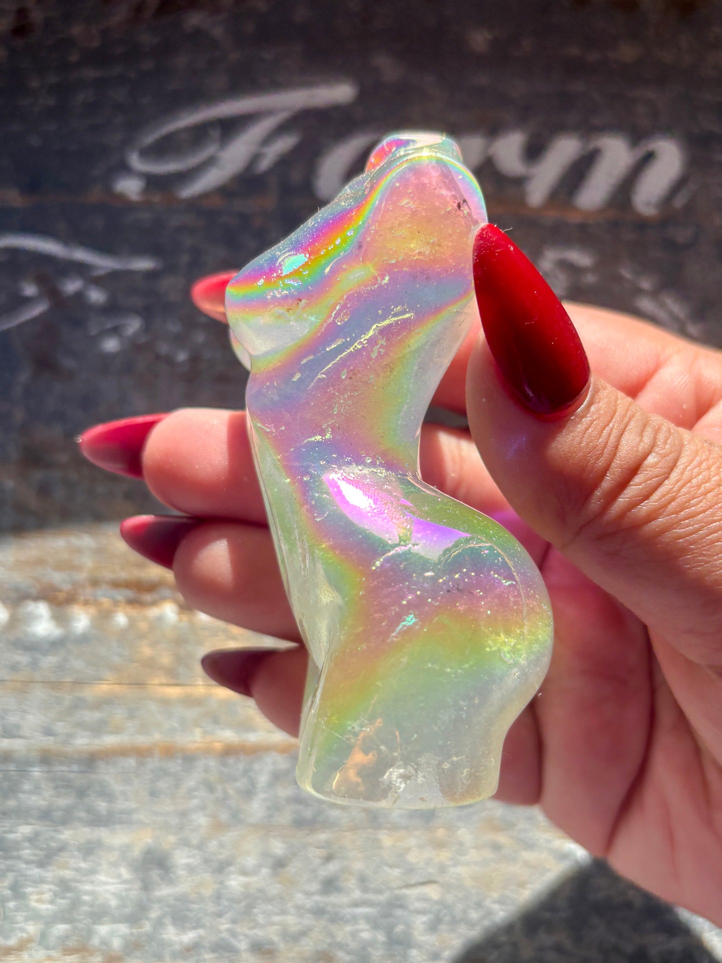 Gorgeous Aura Clear Quartz Goddess Body