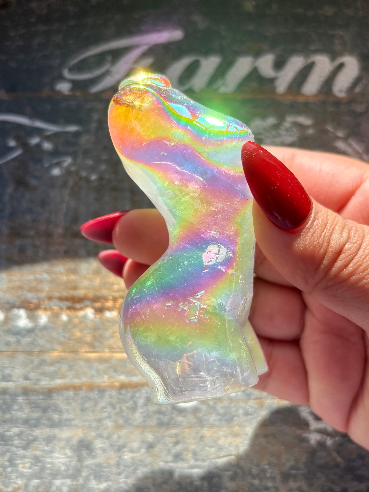 Gorgeous Aura Clear Quartz Goddess Body