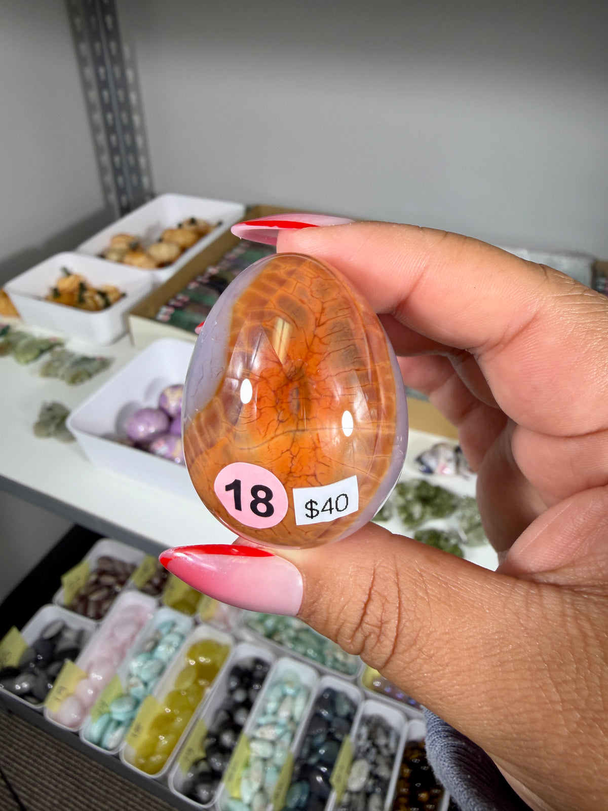 Gorgeous Snake Skin Agate Egg | Opt 18