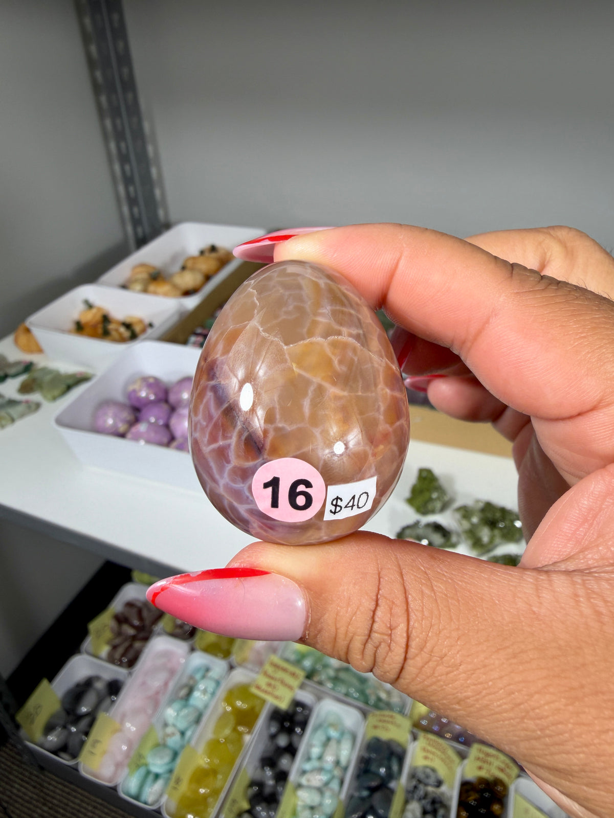 Gorgeous Snake Skin Agate Egg | Opt 16 (last one)