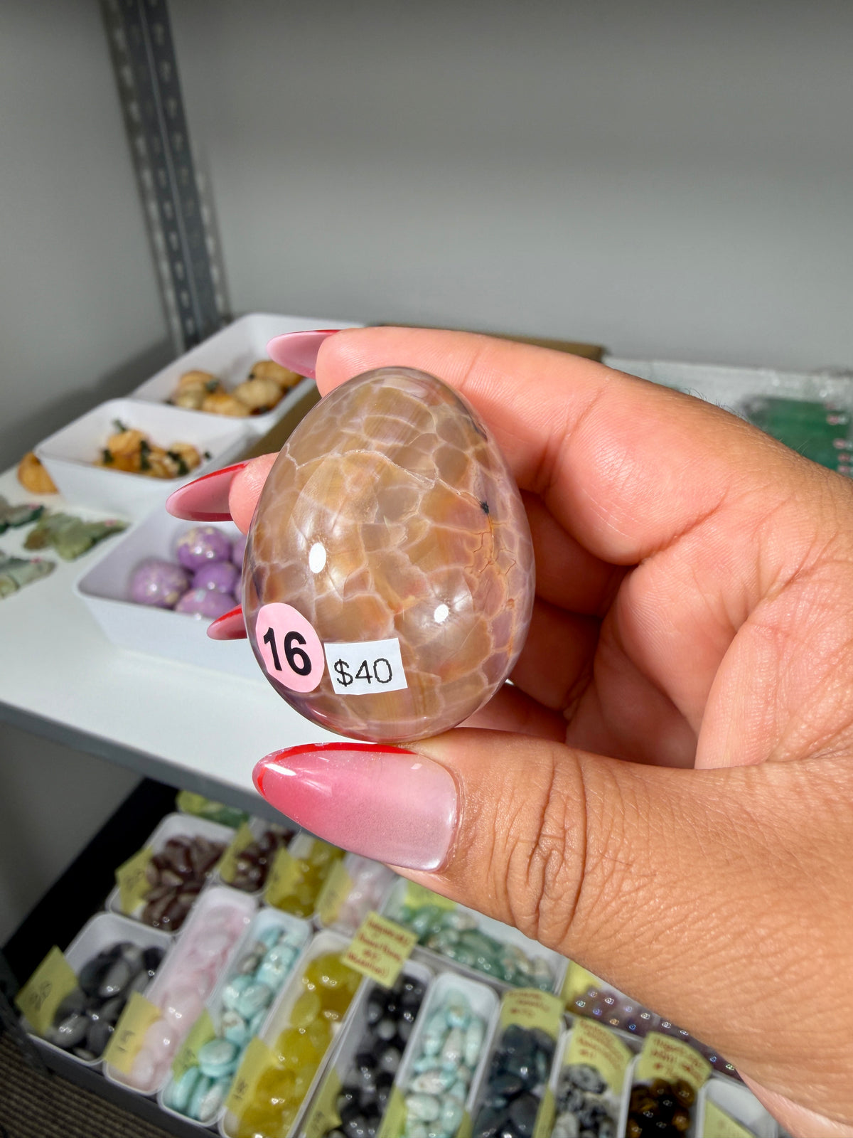 Gorgeous Snake Skin Agate Egg | Opt 16 (last one)