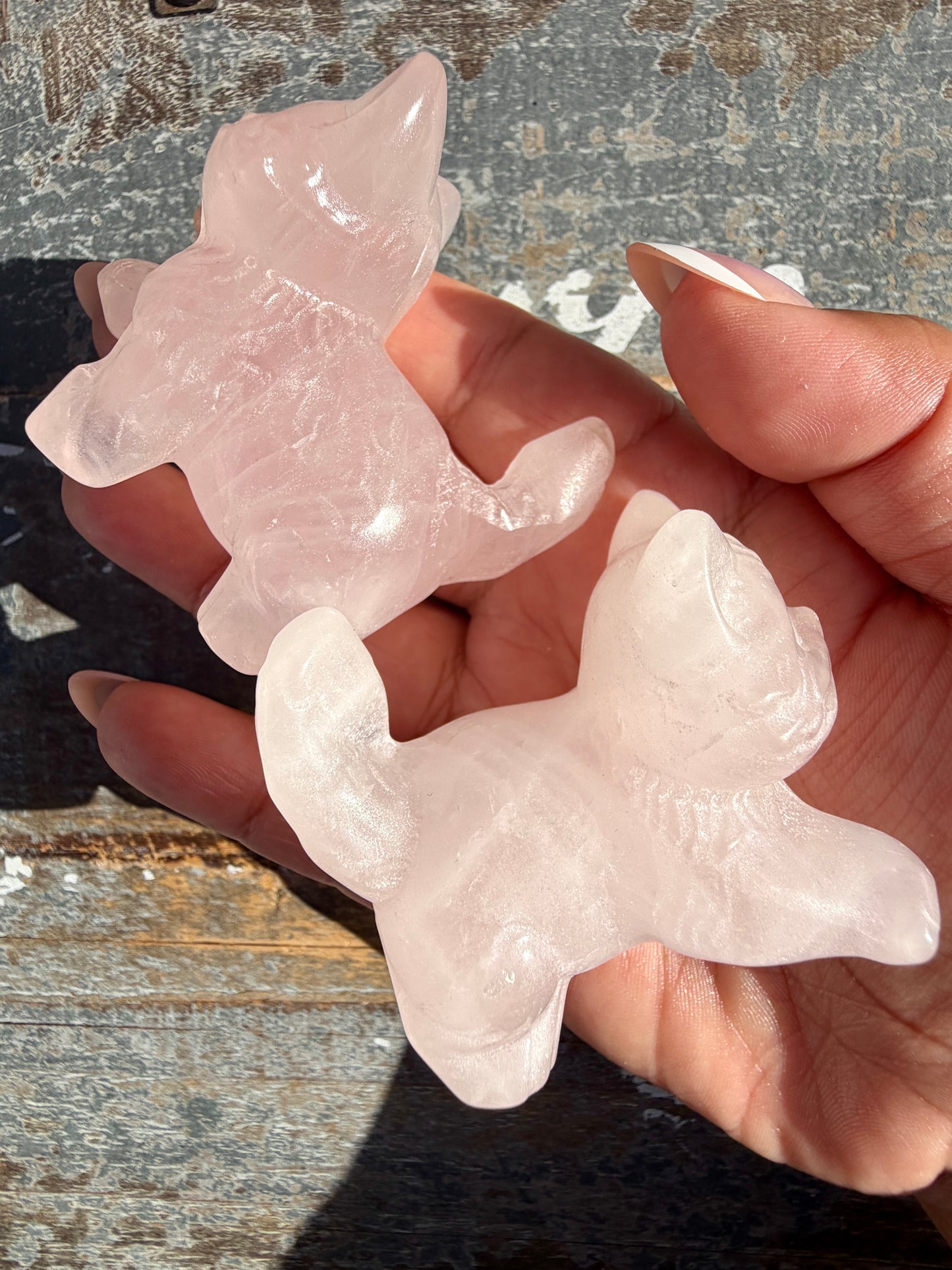 One (1) Adorable Rose Quartz Kitty | Intuitively Chosen