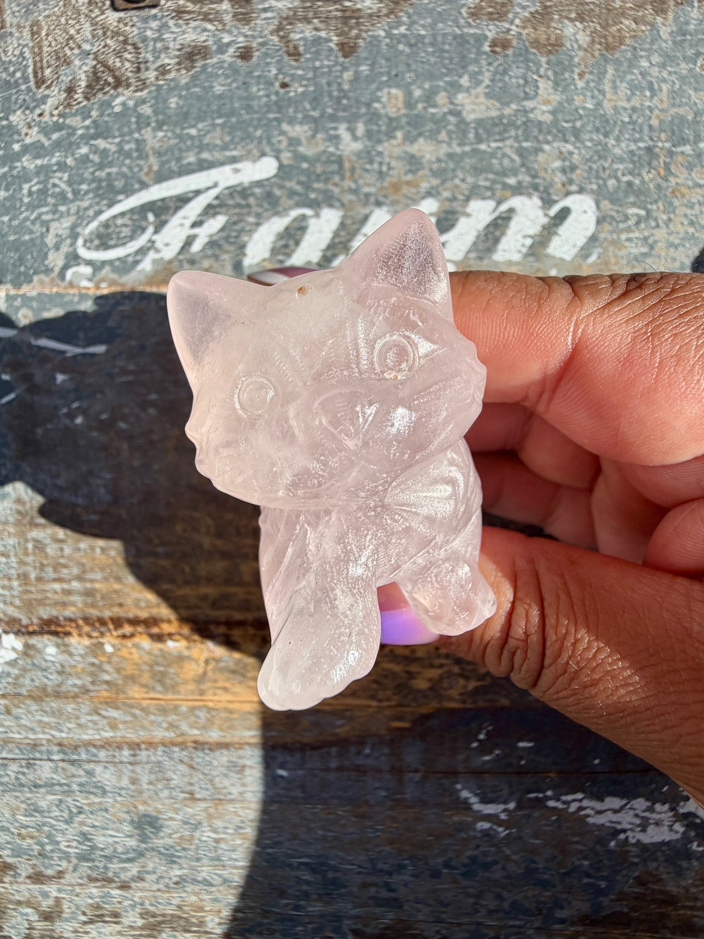 One (1) Adorable Rose Quartz Kitty | Intuitively Chosen