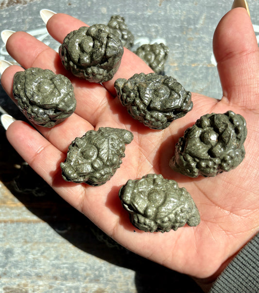 One (1) Pyrite Pocket Money Toad | Intuitively Chosen