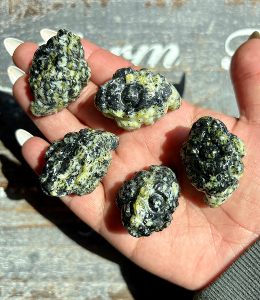 One (1) Black & Green Jade Pocket Money Toad | Intuitively Chosen