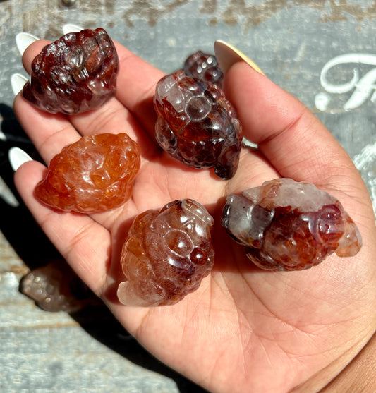 One (1) Fire Quartz Pocket Money Toad | Intuitively Chosen