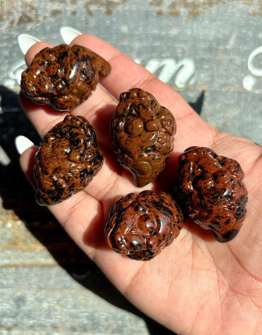 One (1) Mahogany Obsidian Pocket Money Toad | Intuitively Chosen