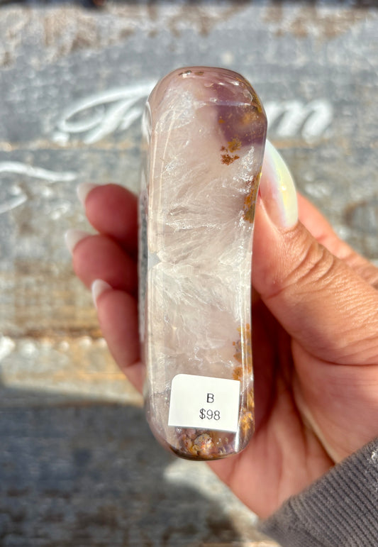 Gorgeous High Grade Agate Moon With Druzy from Brazil | Opt B