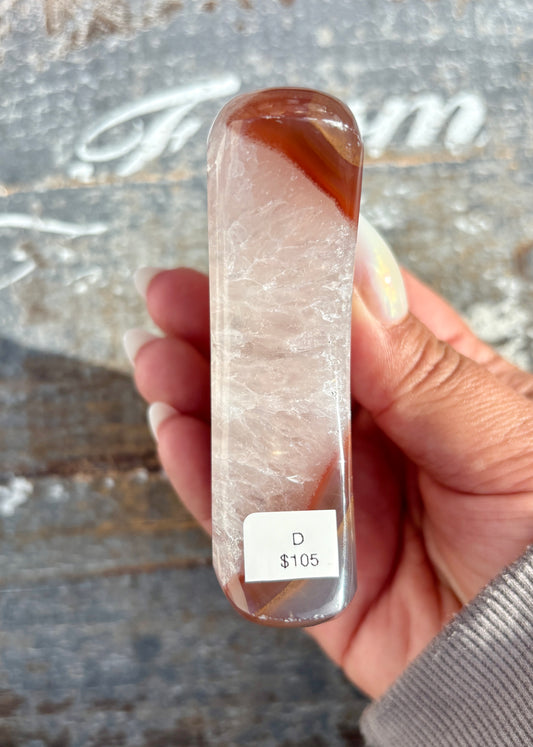 Gorgeous High Grade Agate Moon With Druzy from Brazil | Opt D