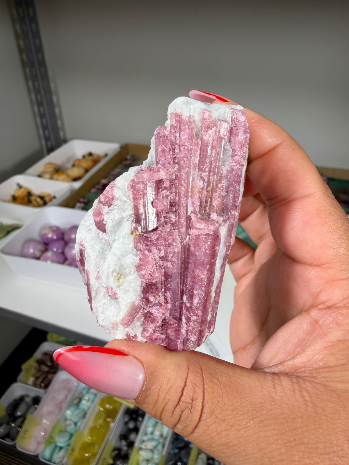 Gorgeous Pink Tourmaline in Quartz (Rubellite, Albite Minas Gerais, Brazil)