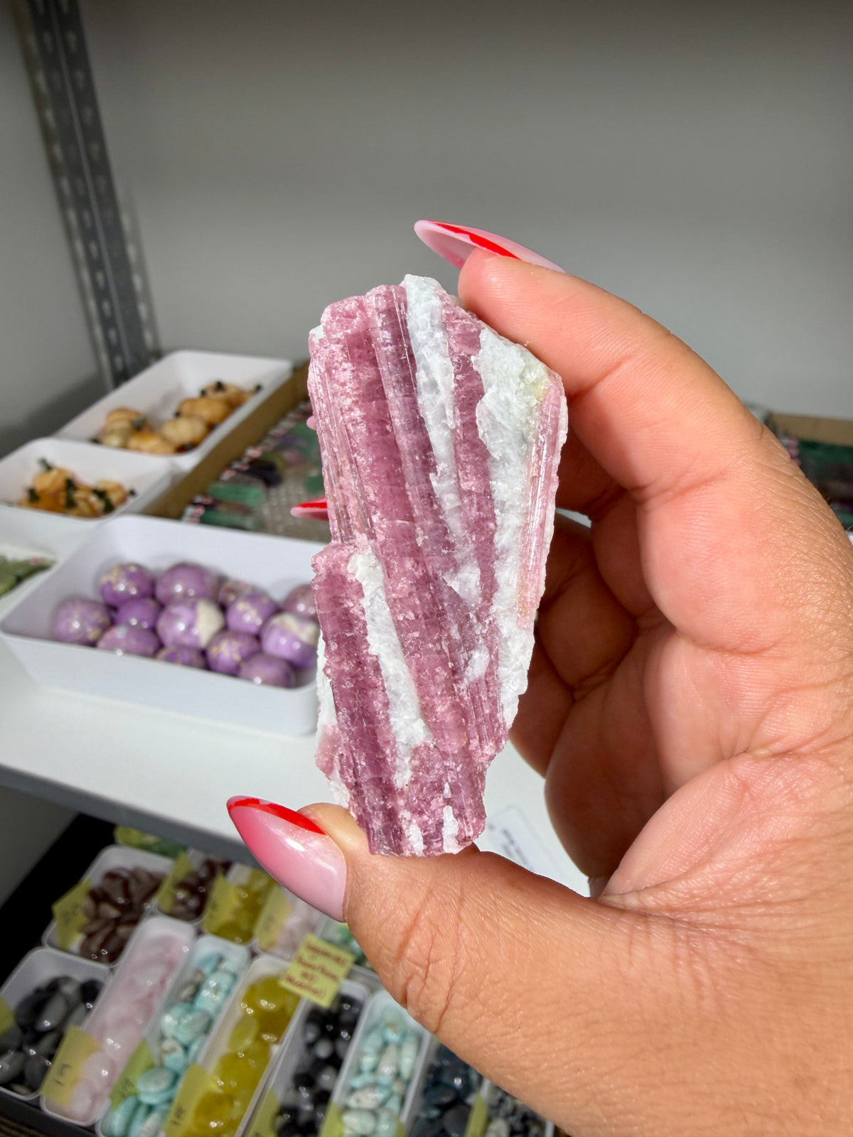 Gorgeous Pink Tourmaline in Quartz (Rubellite, Albite Minas Gerais, Brazil)