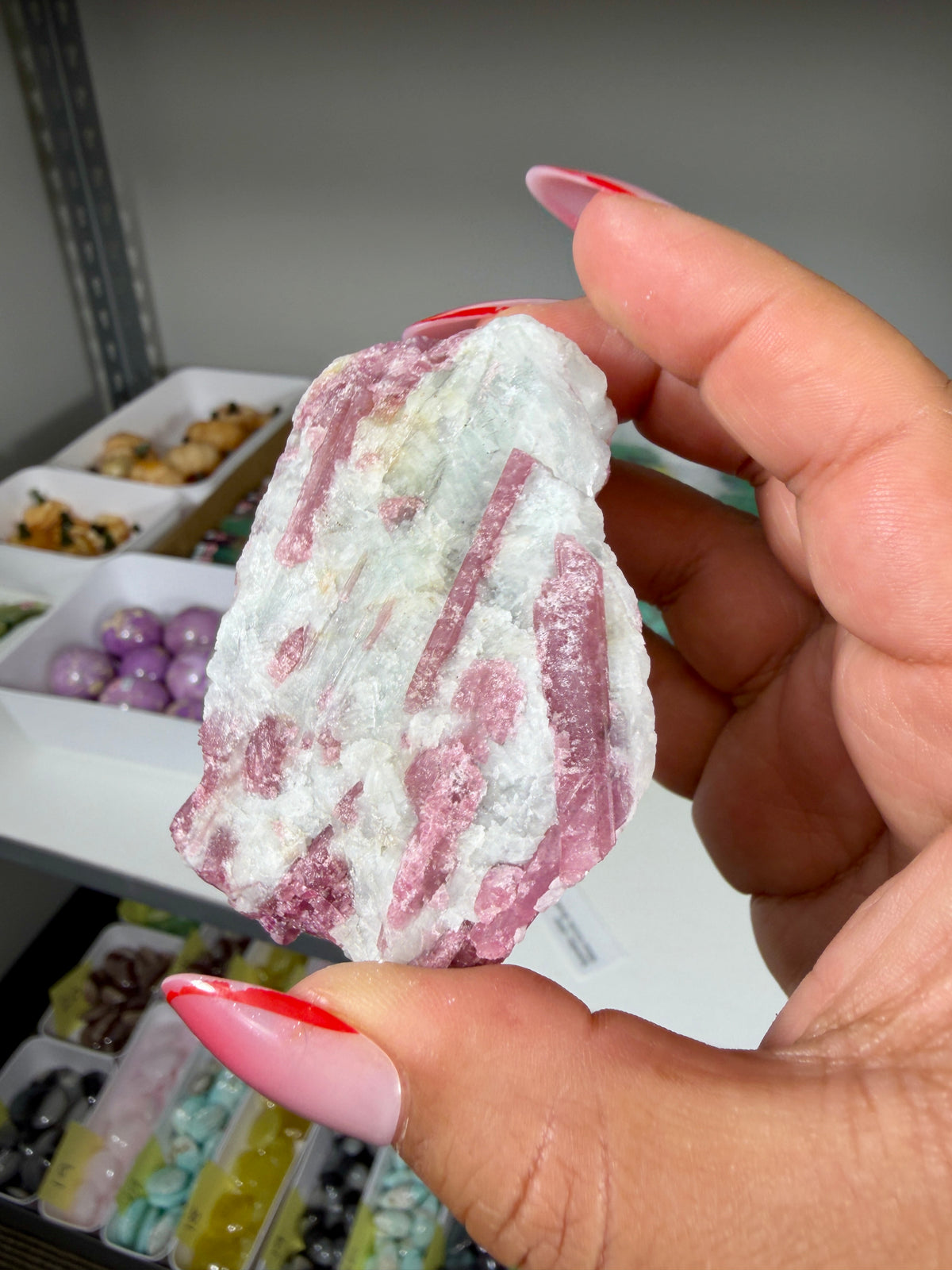 Gorgeous Pink Tourmaline in Quartz (Rubellite, Albite Minas Gerais, Brazil)