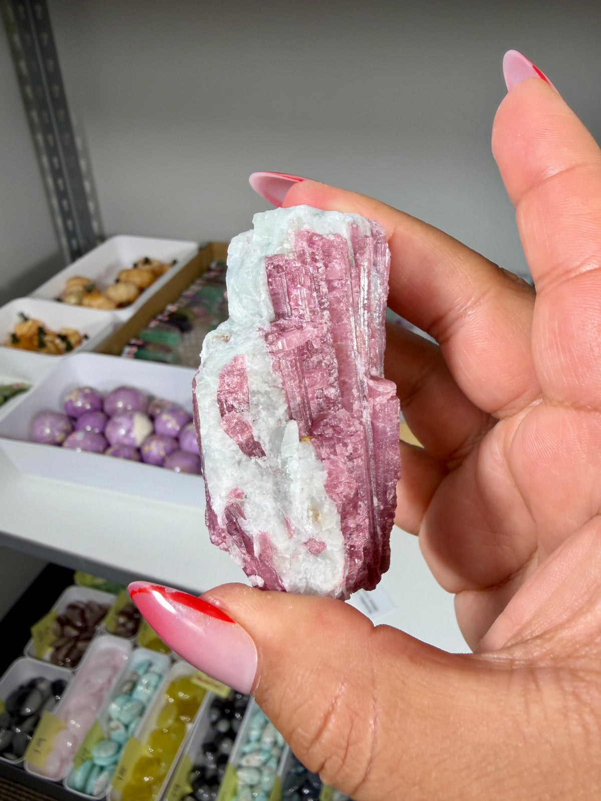 Gorgeous Pink Tourmaline in Quartz (Rubellite, Albite Minas Gerais, Brazil)