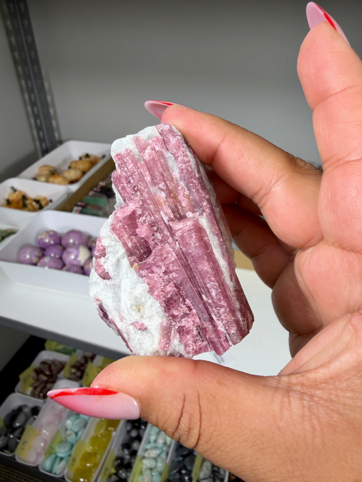 Gorgeous Pink Tourmaline in Quartz (Rubellite, Albite Minas Gerais, Brazil)