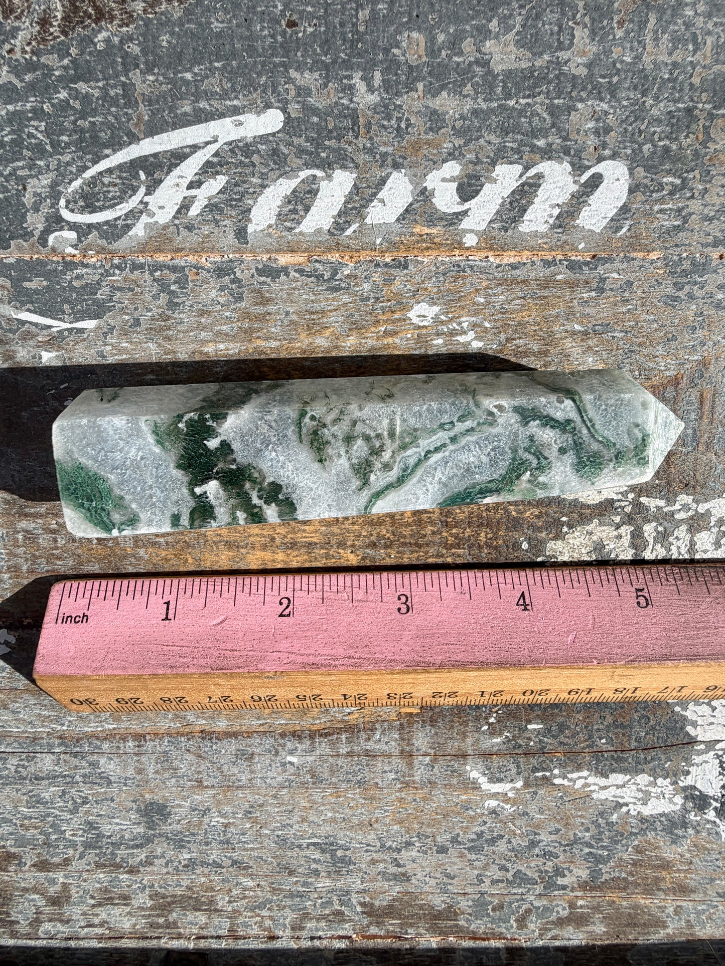 Gorgeous Druzy Moss Agate Tower | Opt 51